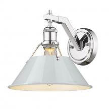  3306-1W CH-DB - Orwell CH 1 Light Wall Sconce in Chrome with Dusky Blue shade